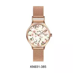 Reloj Knock Out KN0931-385 malla de metal tejido Rose para dama