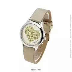 Reloj Knock Out KN2587-922 malla de cuero para dama dorado