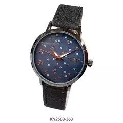 Reloj Knock Out KN2588-363 malla de cuero para dama negro