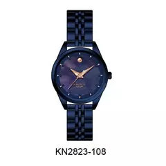 Reloj Knock Out KN2823-108 malla de metal azul para mujer