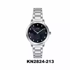 Reloj Knock Out KN2824-213 malla de metal plateado para mujer