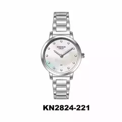 Reloj Knock Out KN2824-221 malla de metal plateado para mujer