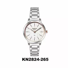 Reloj Knock Out KN2824-265 malla de metal plateado para mujer