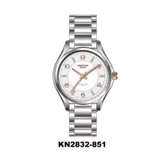 Reloj Knock Out KN2832-851 malla de metal plateado para mujer