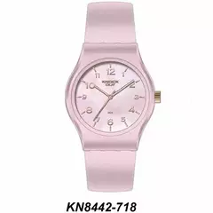 Reloj Knock Out KN8442-3 718 malla de caucho rosa para dama 36MM