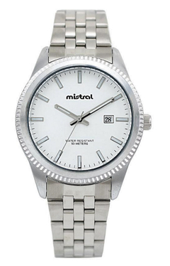 Reloj Mistral GMI-1039-07 malla de acero para caballero con calendario - comprar online