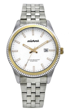 Reloj Mistral GMI-1039TT-09 malla de acero para caballero con calendario - comprar online