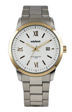 Reloj Mistral GMT-6886TT-7C malla de acero para caballero con calendario - comprar online