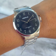 Reloj Mistral GMT-7171-01 malla de acero para caballero
