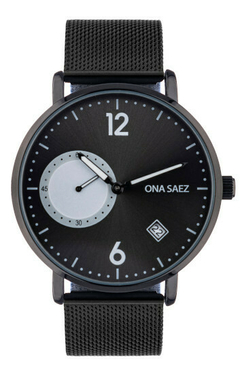 Reloj Ona Saez Tailandia negro malla tejida para Hombre