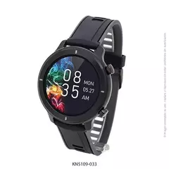 Reloj Smartwatch Knock Out KN5109 malla de silicona unisex negro