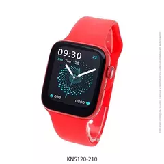 Reloj Smartwatch Knock Out KN5120 malla de silicona rojo unisex