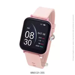 Reloj Smartwatch Knock Out KN5121 malla de silicona rosa unisex