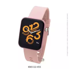 Reloj Smartwatch Knock Out KN5122 malla de silicona rosa unisex