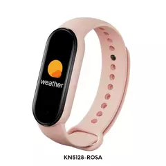 Reloj Smartwatch Knock Out KN5128 malla de silicona rosa unisex