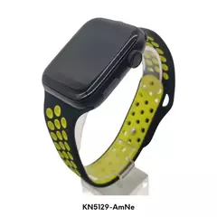 Reloj Smartwatch Knock Out KN5129 malla de silicona amarillo unisex