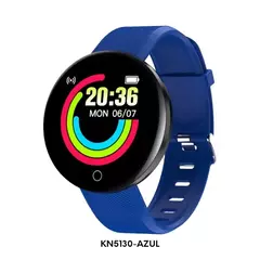 Reloj Smartwatch Knock Out KN5130 malla de silicona azul unisex