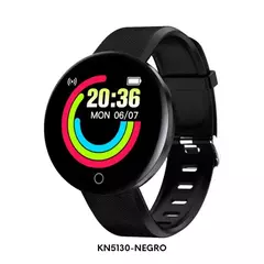 Reloj Smartwatch Knock Out KN5130 malla de silicona negro unisex