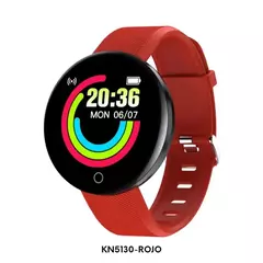 Reloj Smartwatch Knock Out KN5130 malla de silicona rojo unisex