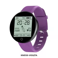 Reloj Smartwatch Knock Out KN5130 malla de silicona violeta unisex