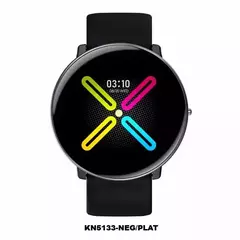 Reloj Smartwatch Knock Out KN5133 malla de silicona negro unisex