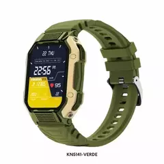 Reloj Smartwatch Knock Out KN5141 malla de silicona para caballero verde