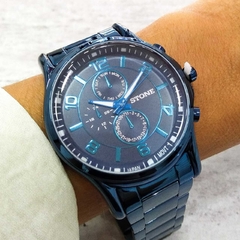Reloj Stone ST1051AA Caballero Metal Azul Fondo Azul