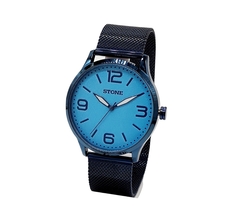 RELOJ STONE ST1165AC PARA CABALLERO MALLA DE METAL TEJIDO AZUL