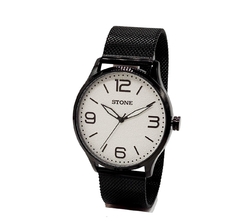 RELOJ STONE ST1165NB PARA CABALLERO MALLA DE METAL TEJIDO NEGRO