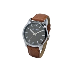 Reloj Stone ST1182MG Malla De Cuero negro Para Hombre