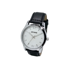 Reloj Stone ST1182NP Malla De Cuero negro Para Hombre