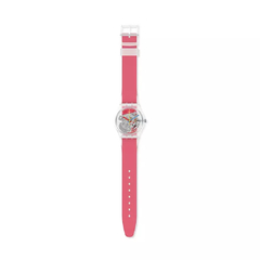 Reloj Swatch GE292 Monthly Drops Clearly Red Striped para mujer - BRAINE JOYAS Y RELOJES
