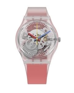Reloj Swatch GE292 Monthly Drops Clearly Red Striped para mujer - comprar online