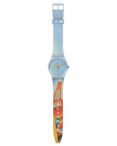 Reloj Swatch GZ357 Pompidou Eiffel Tower, By Robert Delaunay para Mujer malla de Silicona - tienda online