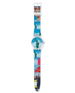 Reloj Swatch Gz351 Moma New York By Tadanori Yokoo para Mujer malla de Silicona - tienda online