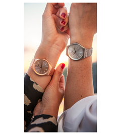 Reloj Swatch Syxs129g Irony Skin Mujer colección Essentials malla de acero - BRAINE JOYAS Y RELOJES