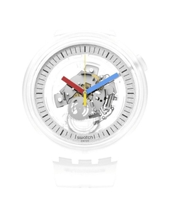 Reloj Swatch SB01K100 BIG BOLD Clear Clearly Bold Unisex de silicona - comprar online