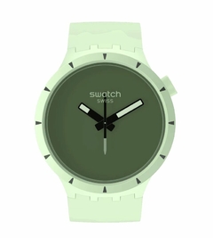 Reloj Swatch SB03G100 Big Bold Bioceramic Forest Unisex malla de silicona verde - BRAINE JOYAS Y RELOJES