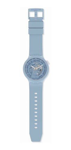 Reloj Swatch Sb03n100 C-Blue Big Bold Bioceramic Unisex de silicona