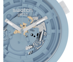 Reloj Swatch Sb03n100 C-Blue Big Bold Bioceramic Unisex de silicona - tienda online