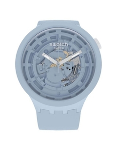 Reloj Swatch Sb03n100 C-Blue Big Bold Bioceramic Unisex de silicona - BRAINE JOYAS Y RELOJES