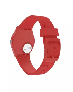 Reloj Swatch SO28R400 Cycles In The Sun Unisex para dama malla de silicona Rojo con calendario - tienda online
