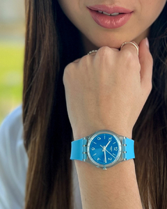 Reloj Swatch SO28S101 Turquoise Tonic malla de material biológico - comprar online