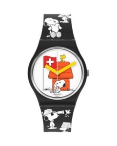 Reloj Swatch SO28Z107 Snoopy Peanuts Grande Bracchetto para dama malla de silicona en internet