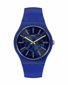 Reloj Swatch SO29N101 Sunbrush Sky para dama malla de silicona - comprar online
