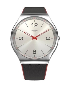 Reloj Swatch SS07S104 Skinmetal para cabalero malla de cuero - comprar online