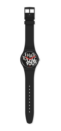 Reloj Swatch SUOB185 Valentine's Day Hate 2 Love Unisex malla de silicona - tienda online