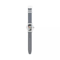 Reloj Swatch SUOK157 Black Striped para dama malla de plástico - BRAINE JOYAS Y RELOJES