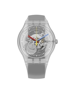 Reloj Swatch SUOK157 Black Striped para dama malla de plástico - comprar online