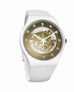 Reloj Swatch Suoz148 Sunray Glam Sparkling Circle malla de silicona - tienda online